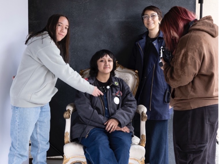 Instructor Lisa Teng and photo students