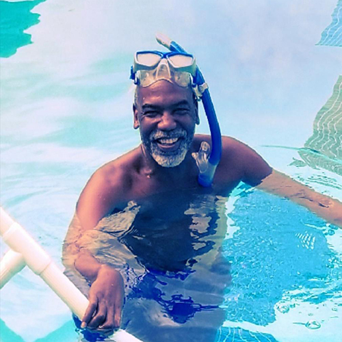 Booker T in the pool 