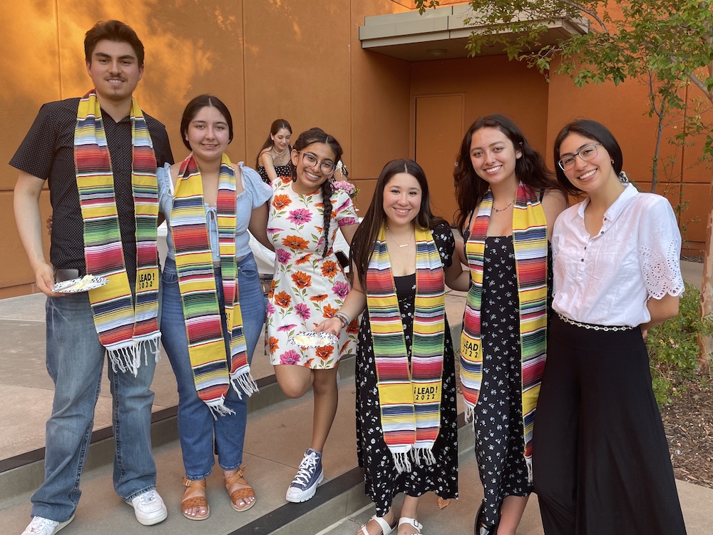 group of students in LEAD stoles