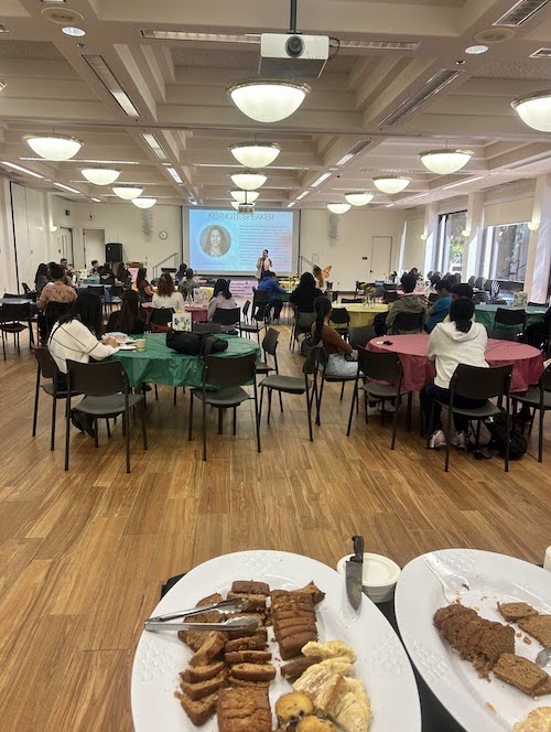conference room and table with snacks