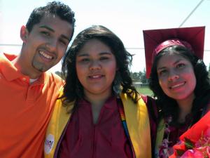 Three Puente students at 2010 graduation