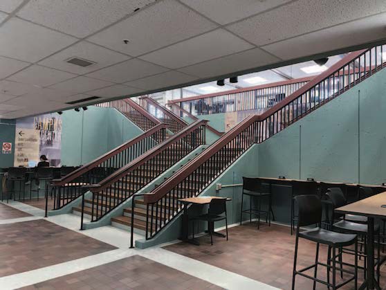 lower stairs in campus center