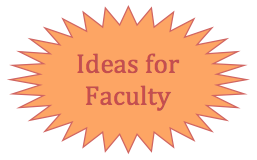 Star with link for "Ideas for Faculty"
