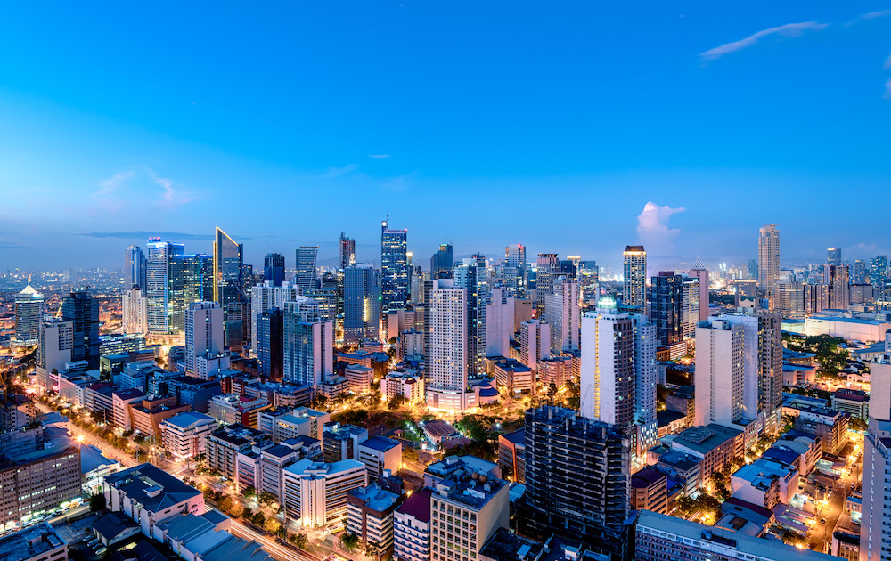 modern skyline in the Philippines